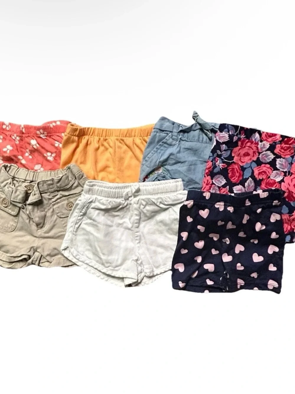 Toddler Girl Summer Shorts Bundle Skirt Khaki Jean Floral Warm Weather Size 2T